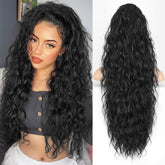 KooKaStyle front packaging showing black 30 inch ponytail and benefits