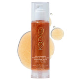 Kopari front packaging showing golden amber bottle and SPF 30 protection benefit