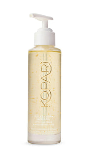 Kopari front bottle showing packaging and glow benefit
