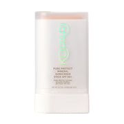 Kopari front view of SPF 50+ stick showing compact design and clear finish benefit