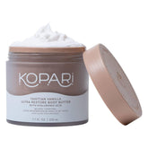 Kopari Ultra Restore front jar showing product branding and Tahitian vanilla scent for inviting hydration