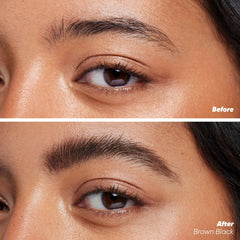 Kosas spoolie close-up applying product for precise shaping benefit