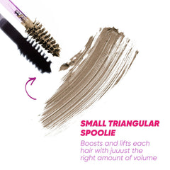 Kosas Air Brow mousse texture swatch illustrating lightweight, buildable formula