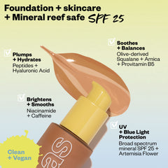 Applying Kosas Revealer with fingers for a skin-like finish and quick warming blend