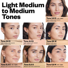 Kosas Revealer swatch on skin demonstrating medium buildable coverage