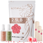 KOTAMU front packaging of 2.5 lb wax beads showing product benefit of multiple sessions