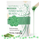 KOTAMU front packaging showing 1 lb aloe wax beads and clear benefits