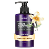 KUNDAL front bottle view shows amber-vanilla conditioner and luxurious scent benefit