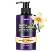 KUNDAL front bottle view shows amber-vanilla conditioner and luxurious scent benefit