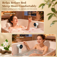 KUNORIQ 360° adjustable nozzle aimed at different body areas for targeted massage