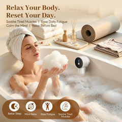 KUNORIQ LED display showing water temperature and battery level for easy monitoring