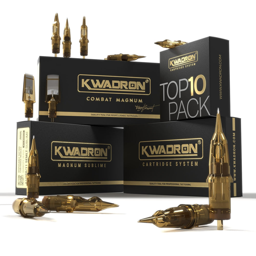 Kwadron front packaging showing 20 cartridges and clear labeling for easy restocking