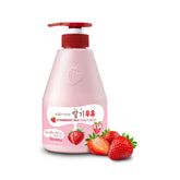 Kwailnara bottle front view showing strawberry-milk branding and moisturizing benefit