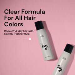 L'ANGE HAIR Deja Vu spray action mid-air illustrating fast oil absorption and quick refresh