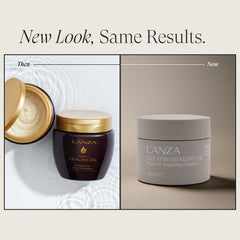 L'ANZA cream texture close-up highlighting rich, smoothing formula