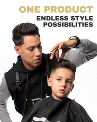 L3 before and after hairstyle showing added volume and defined texture benefit