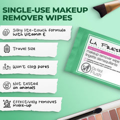 La Fresh wipe texture close-up illustrating soft, non-greasy finish benefit