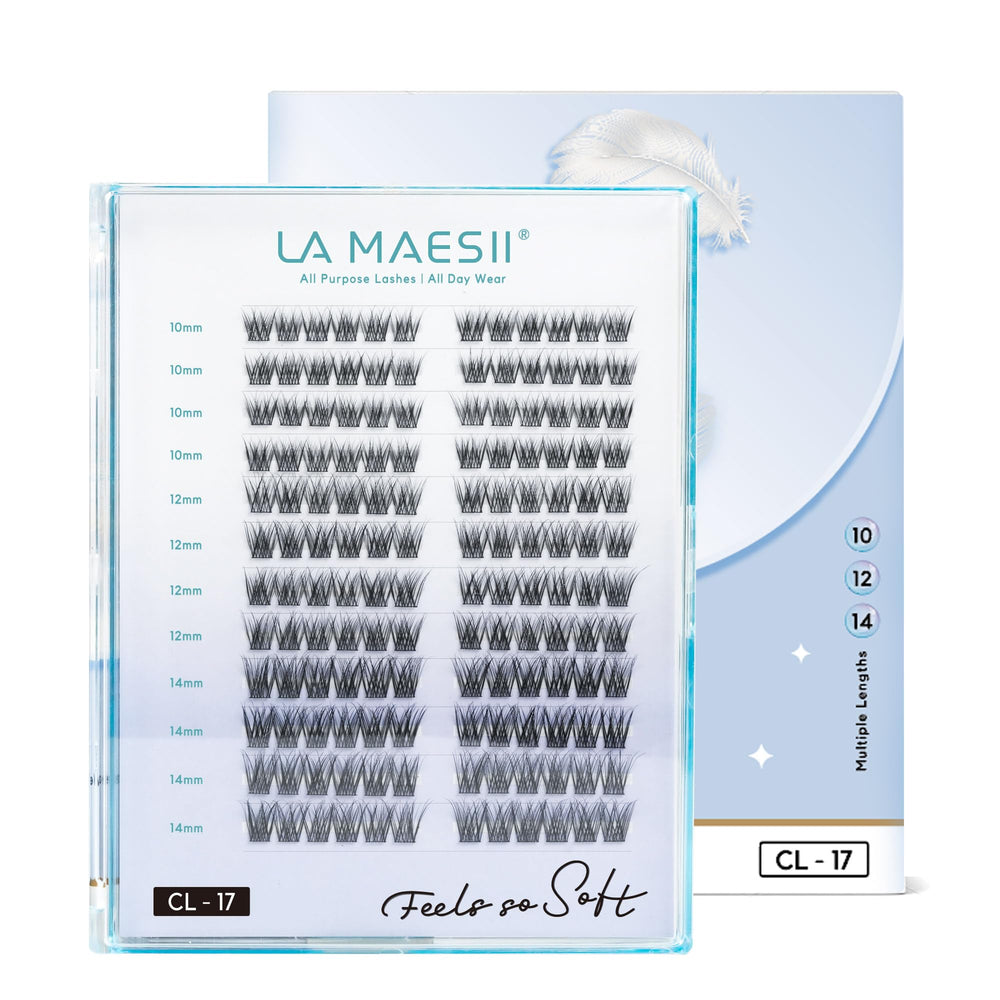 La Maesii front tray showing organized 144 lash clusters for easy selection and quick application