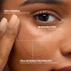 La Roche-Posay texture swatch highlighting lightweight blendable finish