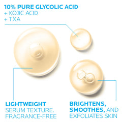 La Roche-Posay serum texture on skin illustrating lightweight absorbency
