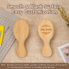 Ladinka brush held in hand for scale to show portable 5.5-inch length and travel convenience