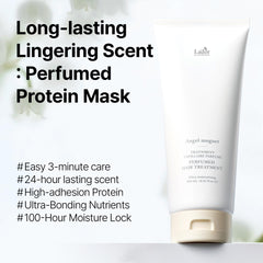 LA'DOR close-up of mask texture highlighting rich balm that hydrates hair