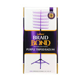 Laflare standing braid organizer front view showing 144 pegs and height-adjustable frame for efficient workflow