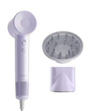 Laifen SE Lite front view showing compact purple body and controls, fast drying benefit