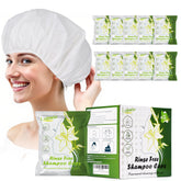 Lajowia front packaging showing ten individually wrapped no-rinse caps and benefits