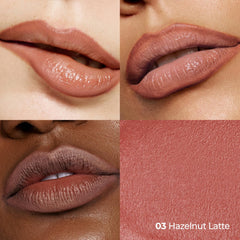 Laka close-up of sharp tip, precise application for defined lips