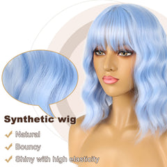 LANCAINI wig worn in cosplay setting showing comfortable fit and vivid color benefit