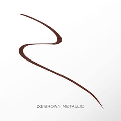 Lancôme Artliner brown metallic tip close-up highlights precise felt tip for clean lines