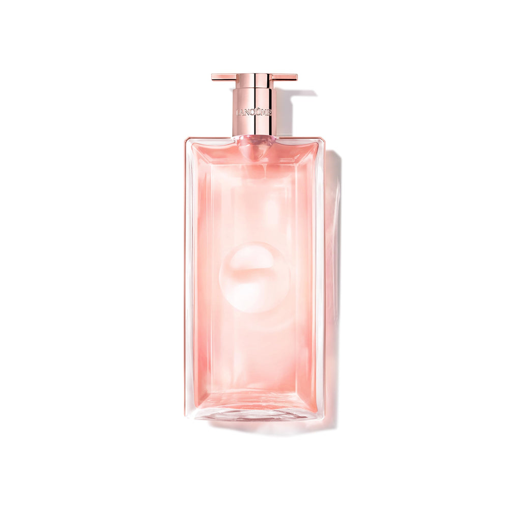 Lancôme Idôle front bottle display showing sleek glass and modern design benefit elegant presentation