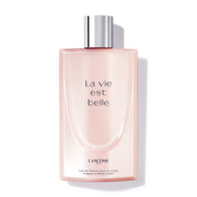Lancôme front bottle of La Vie Est Belle lotion showing elegant packaging and brand luxury