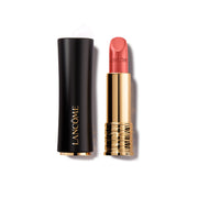 Lancôme lipstick front packaging showing luxe case and shade benefits
