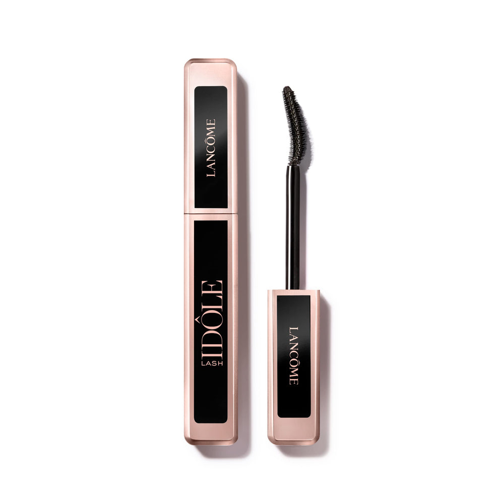 Lancôme Lash Idôle front view shows sleek tube and premium finish, appealing packaging benefit