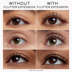 Lancôme mascara wand close-up demonstrating precise nano-bristle applicator benefit