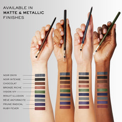 Lancôme Le Stylo texture swatch on arm showing rich pigment and smooth glide