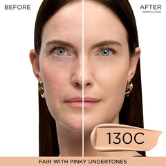 Lancôme product side label highlighting shade 130C and wear-time benefit