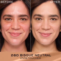 Lancôme Rénergie Lift foundation texture swatch on skin showing hydration and non‑caky finish
