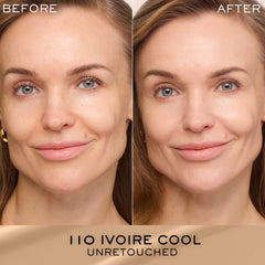 Lancôme micro-pearls close-up demonstrating light-reflecting finish to blur lines and shadows