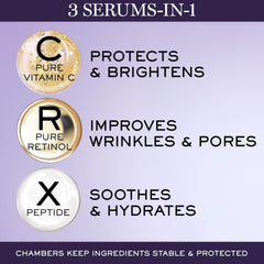 Lancôme serum texture on pump, smooth consistency benefits radiance