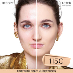Lancôme pump nozzle close-up highlighting mess-free dispensing benefit