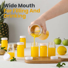 LANDNEOO row of filled wellness shots displaying clarity and portion control