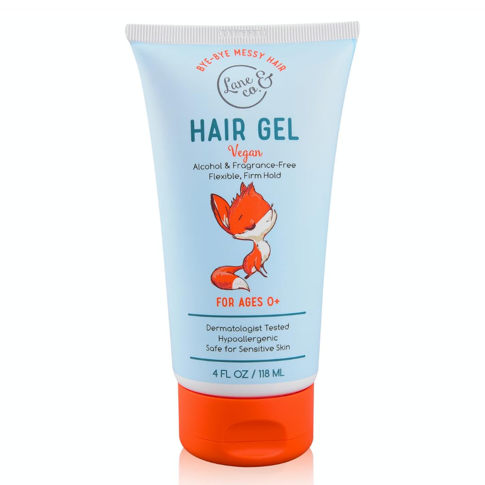 LANE & CO. front bottle shot showing gentle toddler styling gel benefits