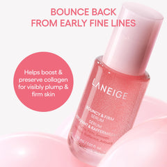 LANEIGE peony and collagen graphic highlighting key ingredients that support skin bounce
