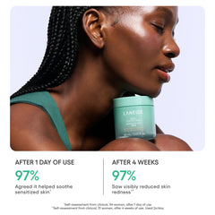 LANEIGE jar on nightstand suggesting overnight soothing skin routine