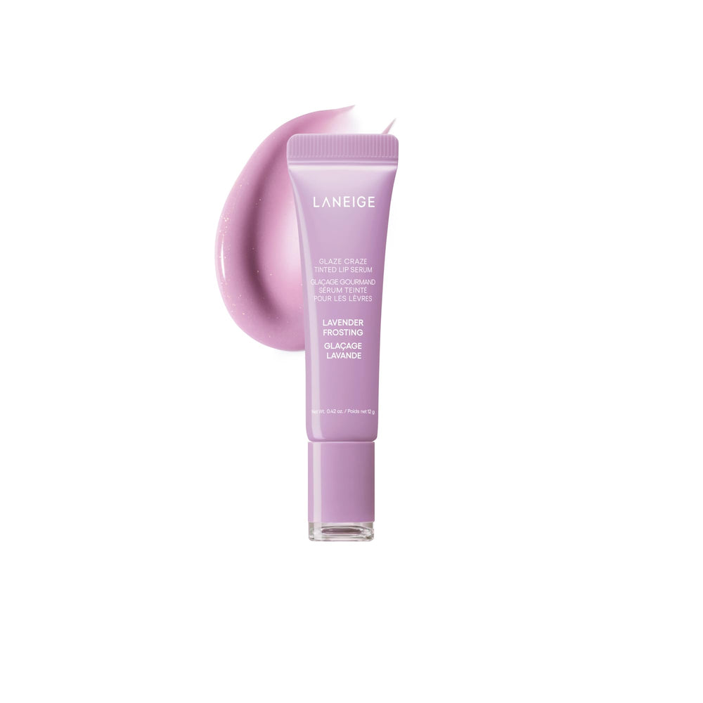 LANEIGE front packaging showing compact gloss tube and brand, highlights sleek design