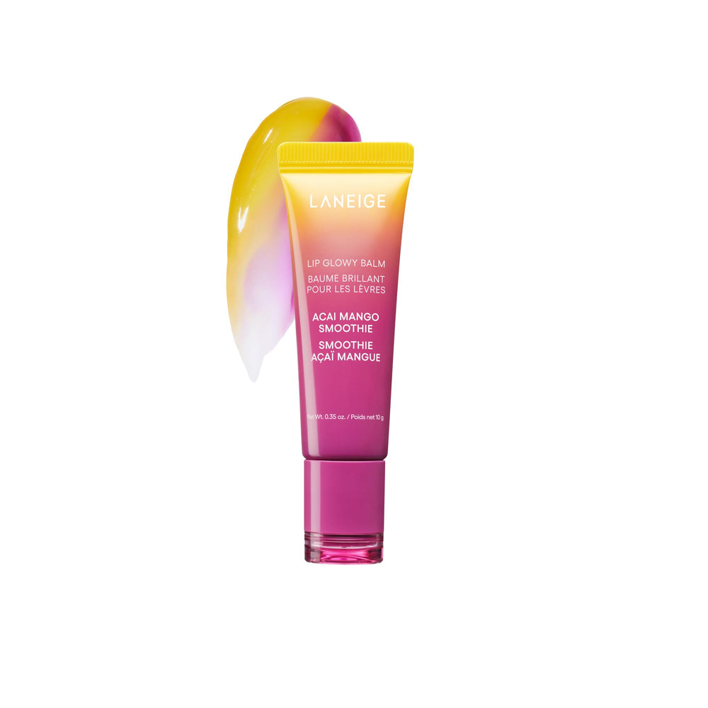 LANEIGE front tube showing marbled balm and glossy finish benefit