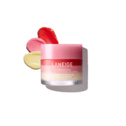 LANEIGE front jar showing Strawberry Shortcake flavor and overnight hydration benefit